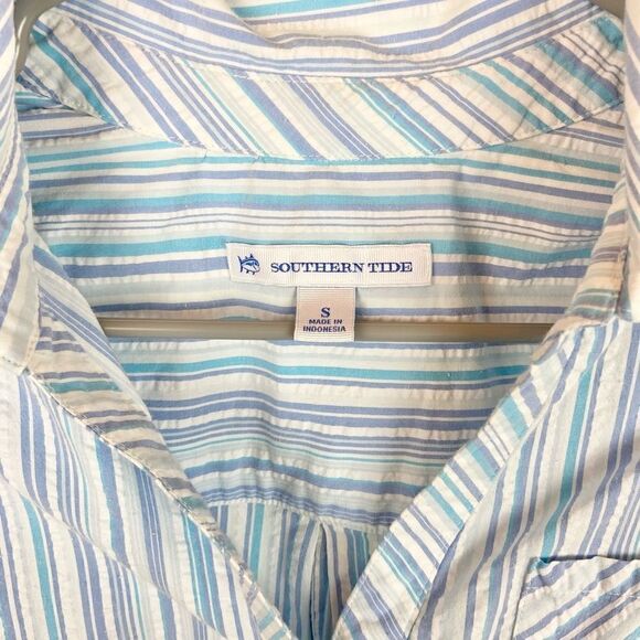 Southern Tide Marina Stripe Kasey Seersucker Tunic - Picture 7 of 7